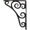 Ekena Millwork Tristan Wrought Iron Bracket, (Triple center brace), Antiqued Pewter 2"W x 7 1/2"D x 10"H BKTM02X07X10TTNAPW - alternate 2